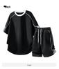 Ice-Cool Cotton Men's Two-Piece Set: Short-Sleeve T-Shirt & Five-Point Pants, Summer 2026 New Style, Casual Sportswear for Students