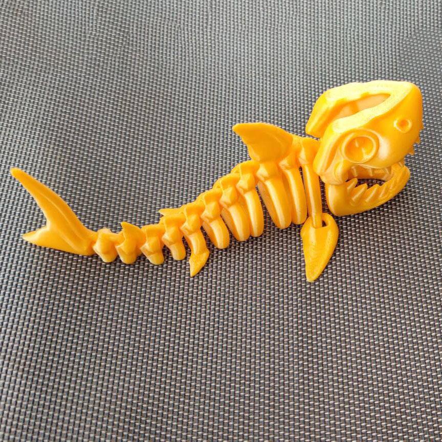 Non-Toxic 3D Printing Shark Model Jointed Full Movable Birthday Gift Realistic Animals Decorative Desktop Ornament Movable 17.5Cm Shark