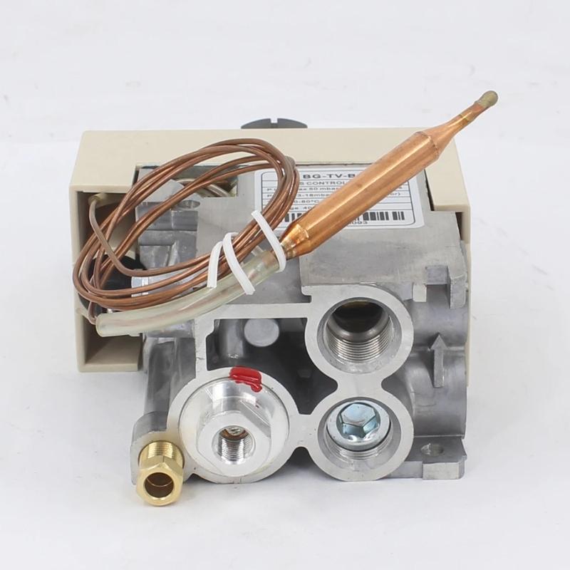 High Precisions Gas Control Valves and Thermostat System Metal Texture for Gas Boilers Efficient Heating 40-90℃ Range