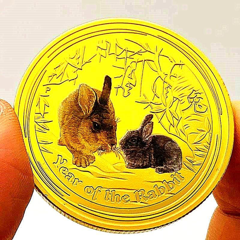 Australia coin, the Chinese zodiac, the the Year of the Loong, gilding, color printing commemorative medals, playing craft, decorations