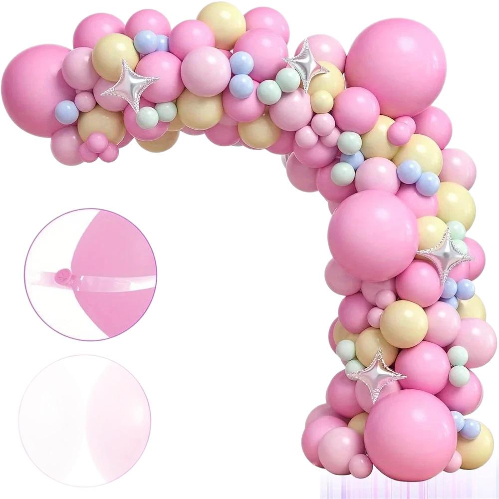 Ballonkettenset Einhorn Hintergrundtuch Szenenarrangement Kindergeburtstagsfeier Ballondekoration Ballon