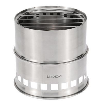 Lixada Tragbarer Edelstahl-Holzofen, leicht, Alkohol-Herd, Brenner, Kochen im Freien, Picknick, B