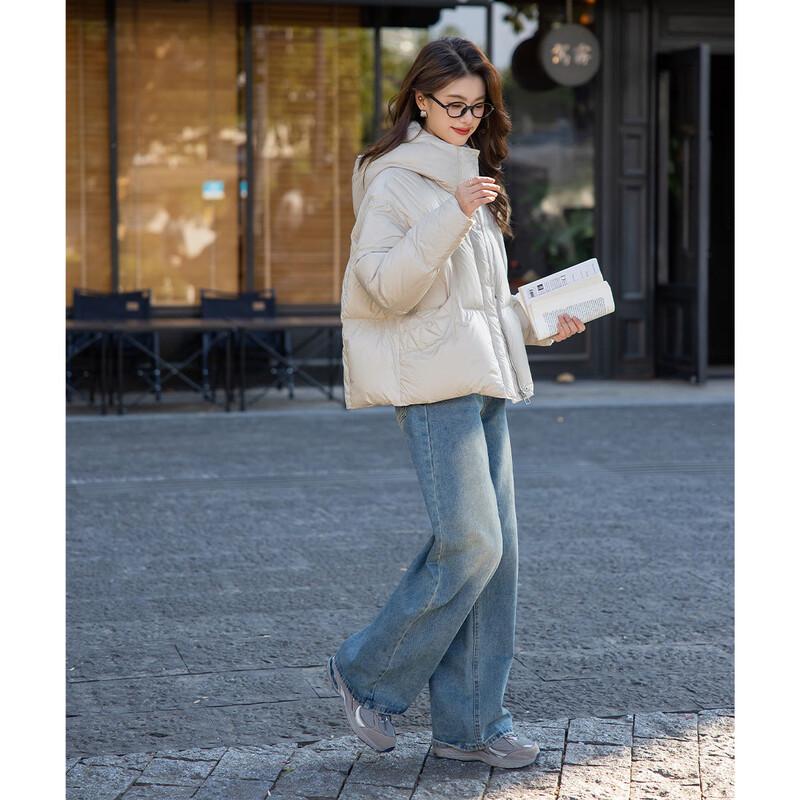 MOKANA Women's Fashion Versatile Long Sleeve Down Jacket MKNJD2789