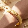 1A golden bohemian-style floral design teen bracelet, perfect for prom and anniversary jewelry accessories, a great gift for summer beach trips and