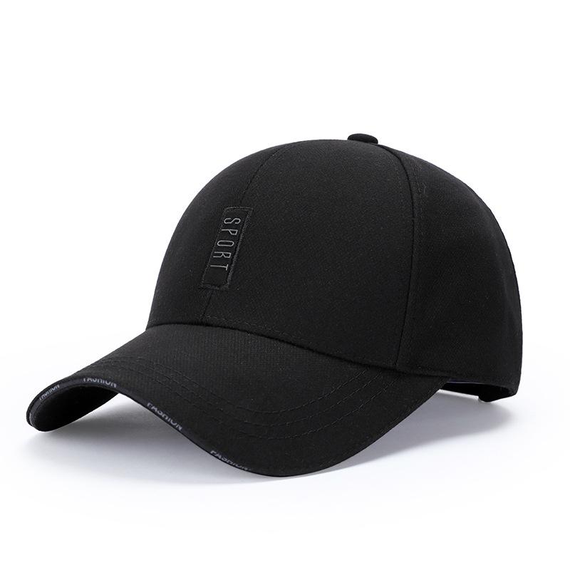 New Black Baseball Caps For Men Women Sunhat Solid Letter Sunscreen Cap Outdoor Fishing Running Hip Hop Baseball Hats Casquette