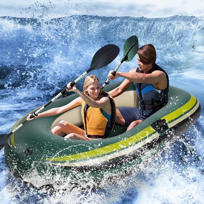 PVC 2 Persons Inflatable Boat Ship River Lake Kayak Canoe Fishing Dinghy Thickening 78.7x47.2x13.8''