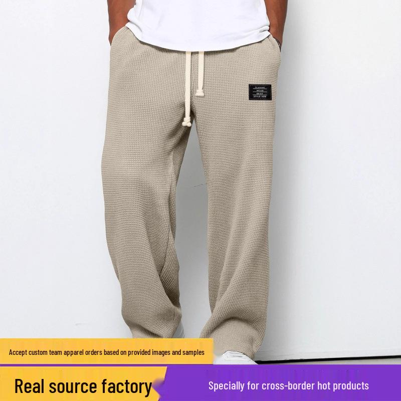 Herren Trendy Locker Fließend Gerade Bein Jogginghose - Frühling/Herbst Lässig Weites Bein Sporthose