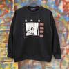 Mens Vintage Washed Distressed Cotton Hoodie Loose Fit Round Neck Streetwear Sweatshirt