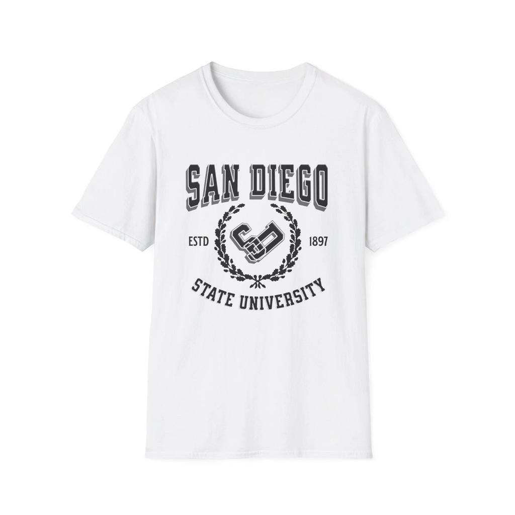 San Diego State University Style Shirt Vintage College Tee Unisex Gildan 5000