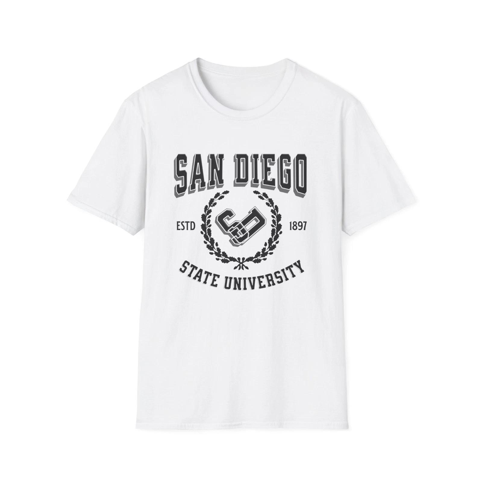

San Diego State University Style Shirt Vintage College Tee Unisex Gildan 5000 L