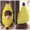 Cappello a Banana Giallo Carino Copricapo Creativo a Forma di Testa di Banana Regalo Cappello di Frutta Peluche Carnevali