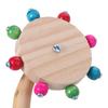 Natural Wooden Parrot Rotating Windmill Station Rod Colorful Birds Standing Perch Toy  Budgies