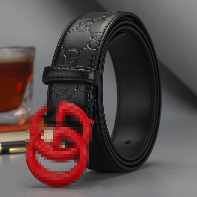 Cinto de Couro Masculino da Moda com Fivela G (2025) - Estilo Versátil de Alta Qualidade para Jovens