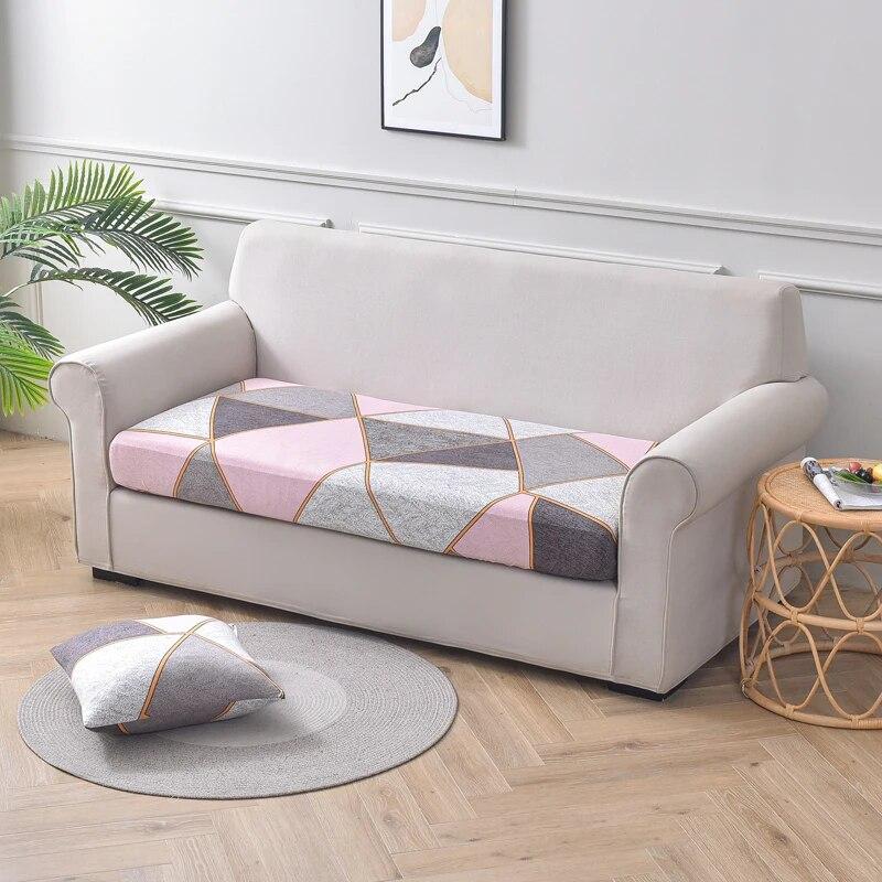 Geometrisch Bedruckte Elastische Sofasitzbezüge Sofabezüge Weicher Stretch-Schutz für Haustiere Geformte Sofas Chaiselongue-Abdeckungen