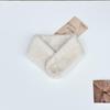 Korean Style Plush Velvet-Grade Imitation Mink Fur Snood with Magnetic Buckle