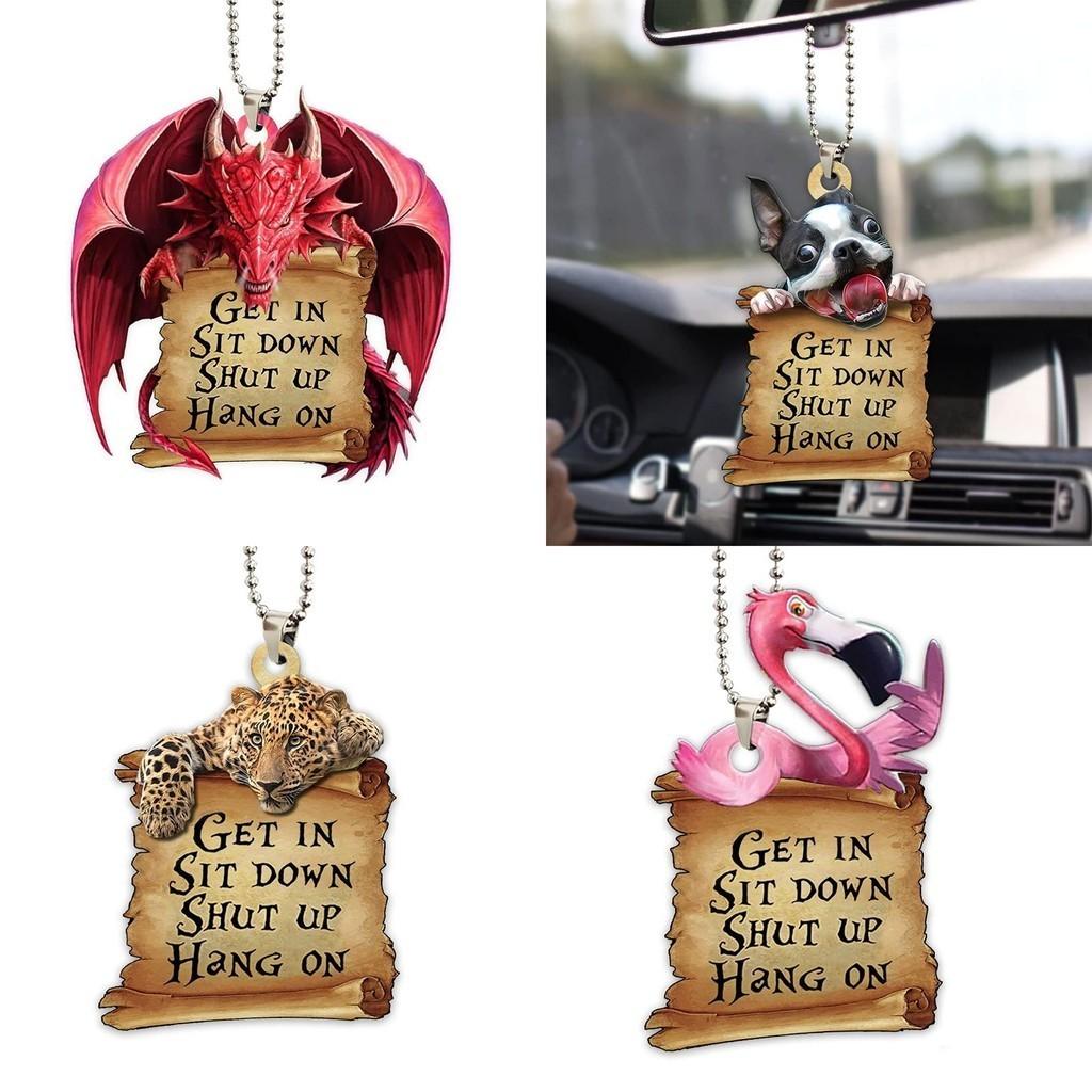 Dolphin Car Rearview Mirror Accessory Christmas Tree Decoration Hanging Ornament Home Decor Gift Acrylic Material