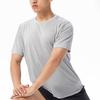 New Balance T Shirts Men's Gray Crew Neck Moderate Straight Fit AMT21262-AG
