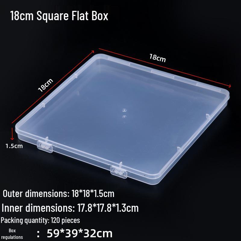 Rectangular Transparent PP Plastic Storage Box for Stationery, Cards, Hardware, Jewelry, and Fishing Gear