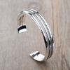 New Arrival Fashion Sawtooth Design Thai Silver Ladies Bangle  For Indiana Style Birthday Gift No Fade