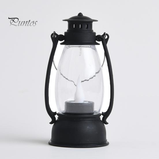 Retro Design Electronic Candle Lamp Super Bright Portable Handle Waterdrop Wick LED Lantern Light for Home