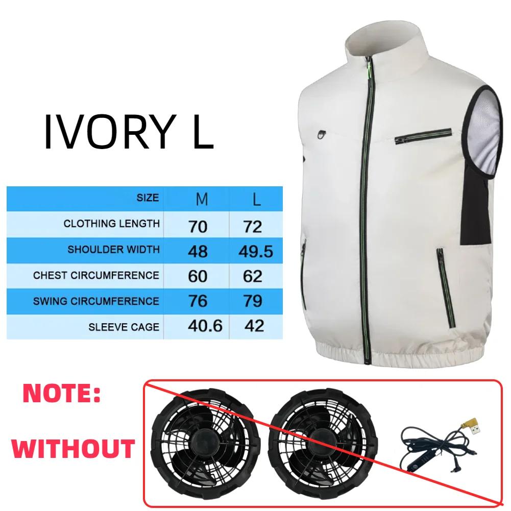 2025 Cooling Vest Ice Fan Vest Heat Resistant Sleeveless Workwear Breathable Wearable Cooling Fan Vest for Hot Weather Work