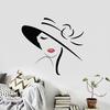 Fashion Girl Liya Red Lips Girl Bedroom Wall Stickers