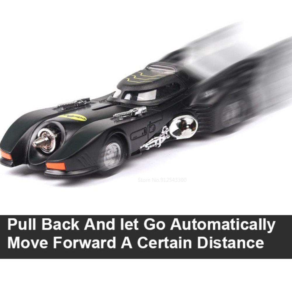 1/38 Alloy Batmobile Toy Car Model Alloy Diecast with Pull Back Sound Light Model Vehicles Collection Toy for Boy Birthday Gifts