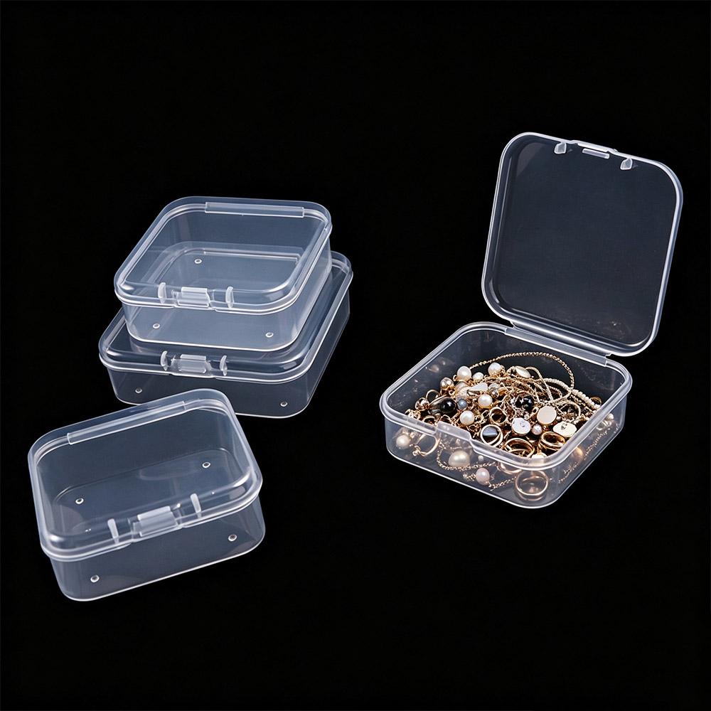 Mini Mini Square Storage Box Transparent Dustproof Storage Boxes Pill Storage