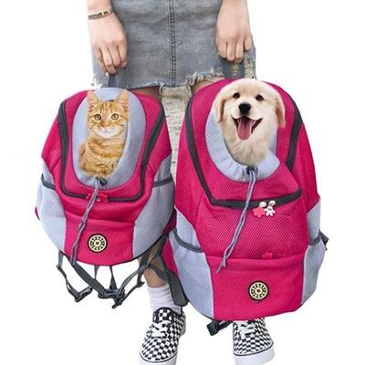 New Upgrade High Quality  Pet Dog Carrier Pet Backpack Bag Portable Travel Double Shoulder Bag Pet Dog Front Bag Mesh Outdoor Hiking Head Out.