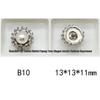 Mixed Color Pavé Zirconia Decorative Metal Button