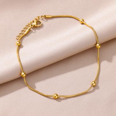 Vintage Fußkettchen für Damen Edelstahl Perlen Kette Fußkettchen Beinarmbänder Bodychain Sommer Strand Schmuck Accessoires Geschenke