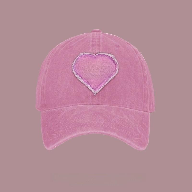 Girly Pink Baseball Cap With Soft Cotton Material And Curved Visor For Sunshade