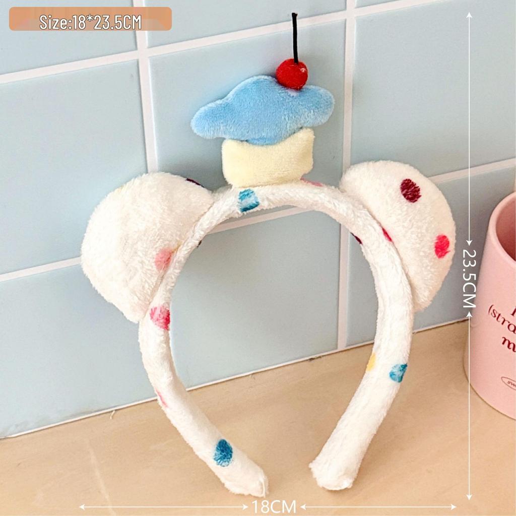 Girlish Amusement Park Cute Pet Ears Headband - Versatile Makeup, Wash Face, and Photo Prop Hair Clip Headwear.