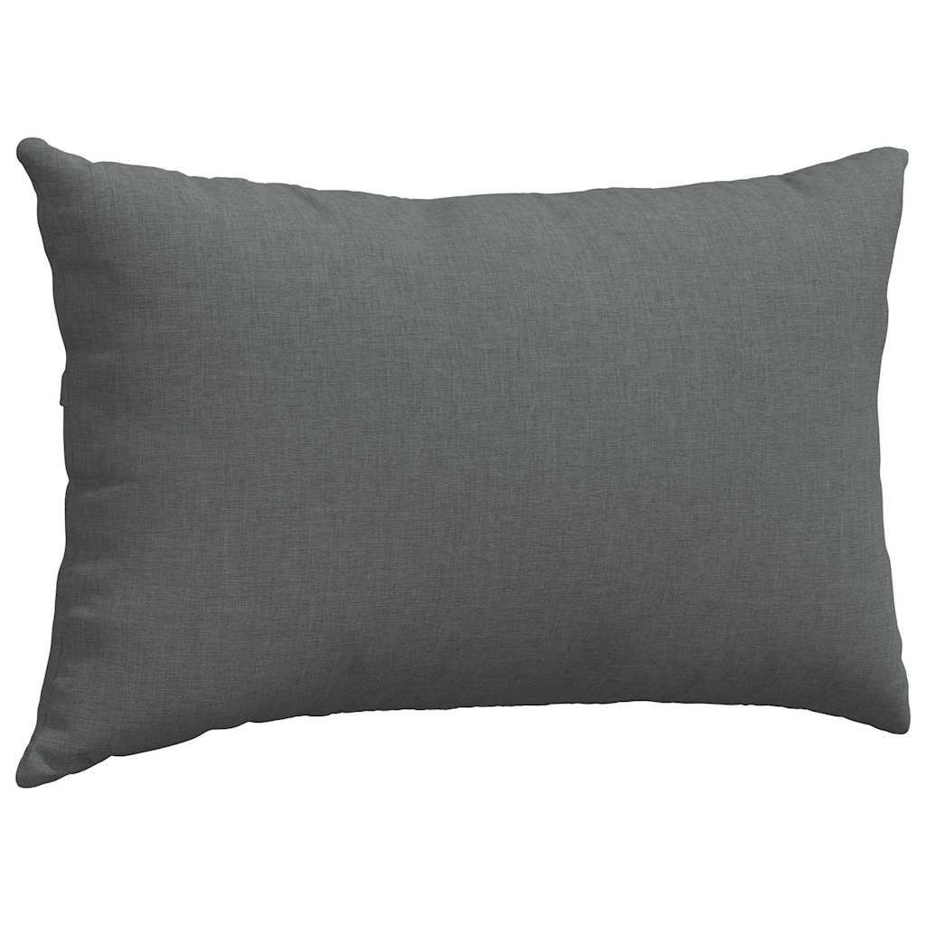 Sofa Cushions 2 Pcs Dark Grey 50 X 30 Cm Fabric