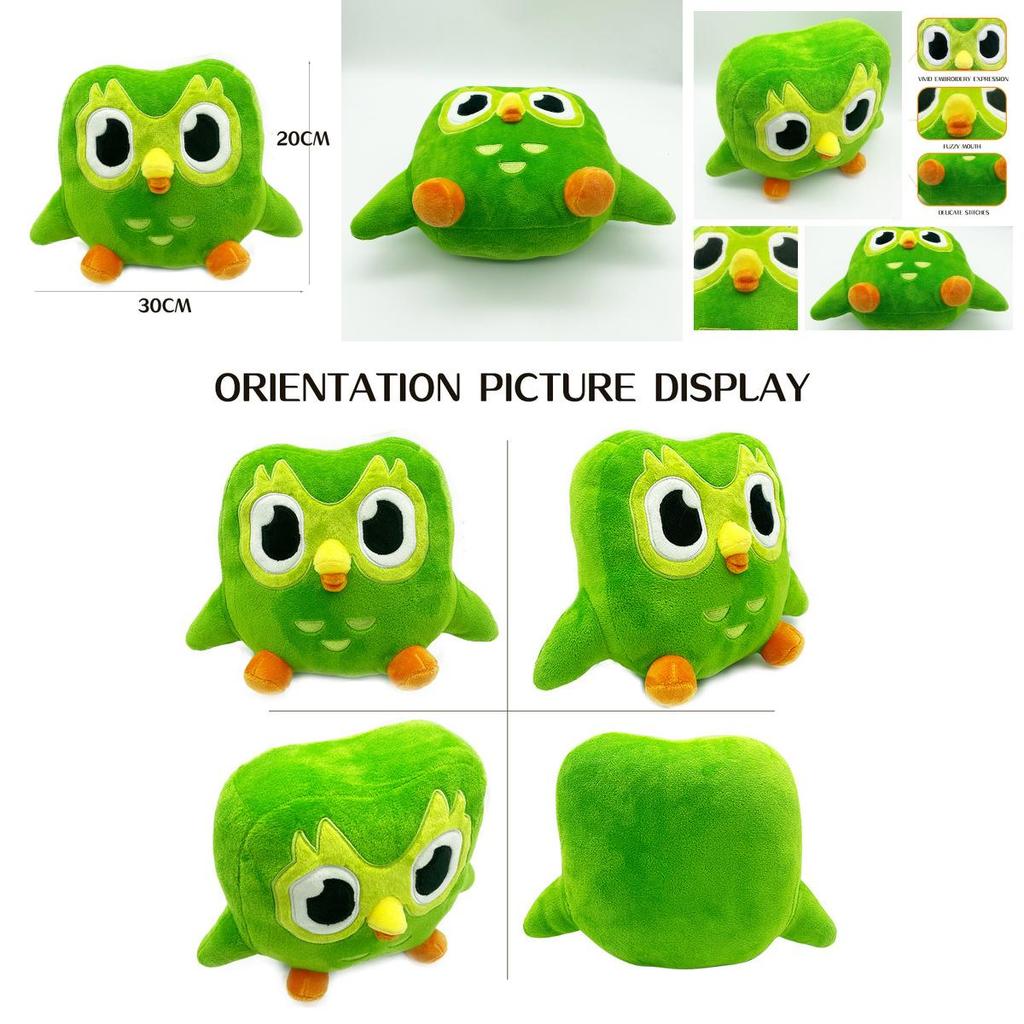 Duolingo Duo 10 Year Celebratory Plush Doll Green Owl Kids Gift