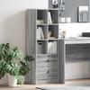 Highboard with Drawers Grey Sonoma 45.5 x 34 x 127 cm