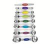 Magnetic Stackable 430 Stainless Steel Double-Ended Measuring Spoon Set with Scale