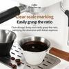 Precise Capacity Measure Tool for Coffee Durable Nonrust Steel Espressos Measuring Device Feature Elegant Wood Design