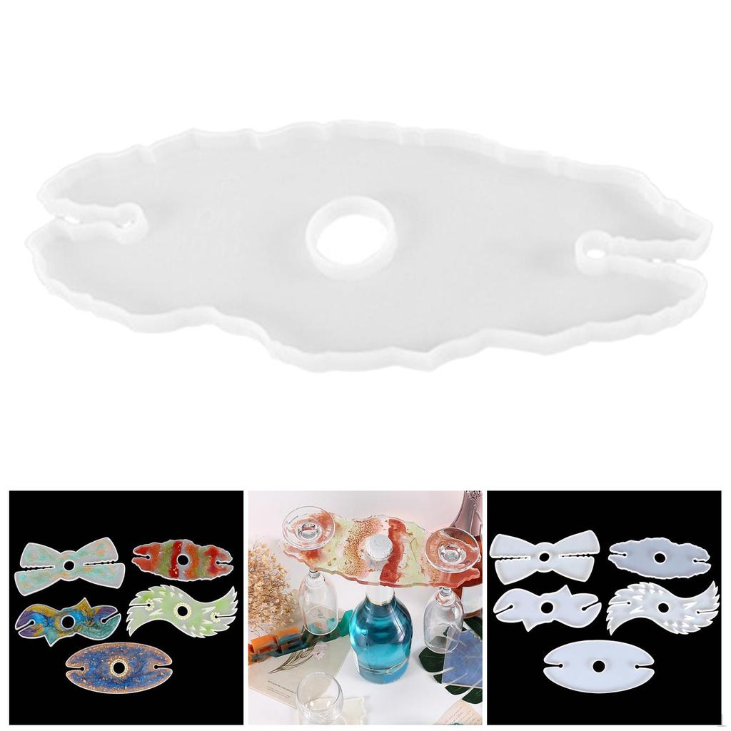 Glasses Holder , Irregular Silicone Agate Epoxy Resin Casting for DIY Craft, Storage Hanger,