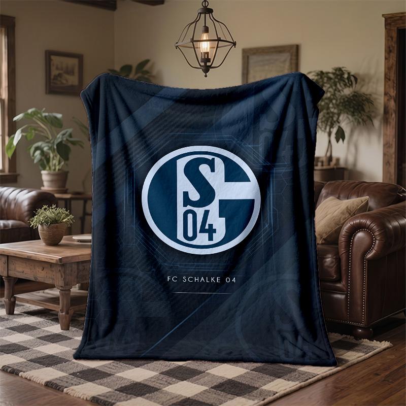 Schalke 04 Thema Fleecedecke Gemütliche Weiche Plüschdecke für Schlafzimmer Couch Reise
