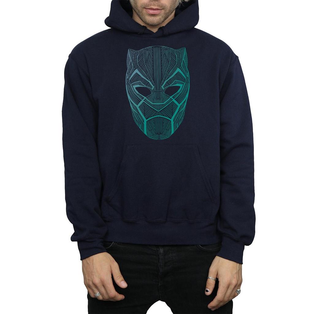 Marvel Mens Black Panther Tribal Mask Hoodie