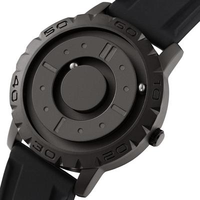 Módní pánské hodinky Magnetické kuličkové ukazovátko Kovové nadnárodní Blind Touch Watch Gumové sportovní mužský plátěný řemínek