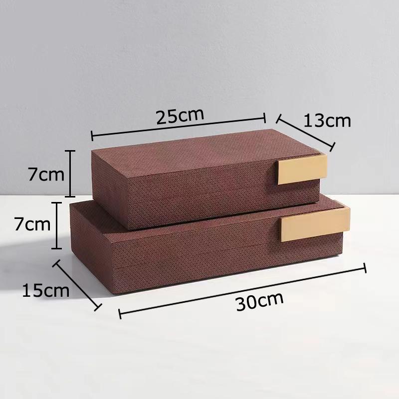 Leather Woven Pattern Jewelry Boxes Cosmetic Jar Dresser Table Desk Decoration Home Exquisite Jewelry Ring Necklace Storage Box