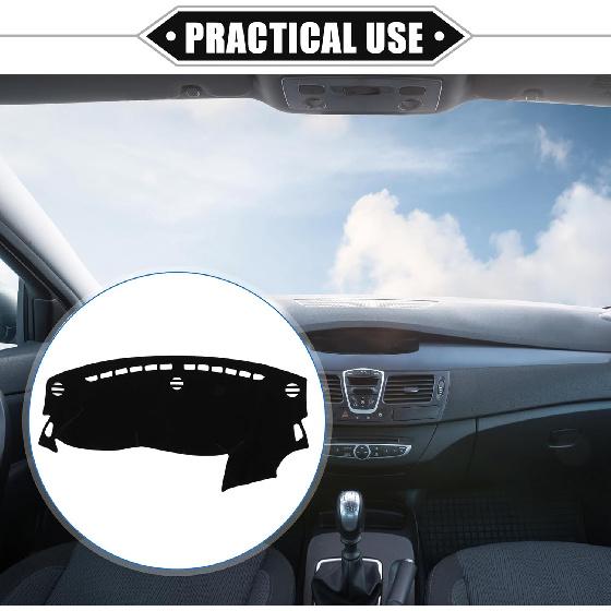 Dashboard Cover Compatible for Dodge Dart 2013-2016, Nonslip Polyester Black Dash Cover Mat Dash Board Protector Cover