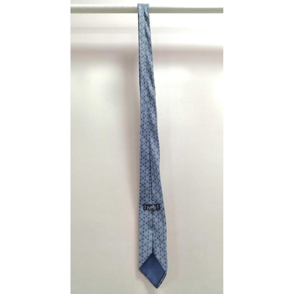 Used HERMES blue all over pattern 5450 tie