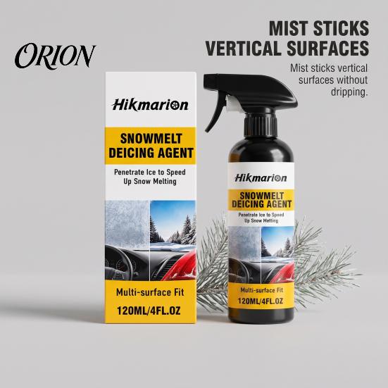 Winter Auto Glass Defroster Car Ice Melting Spray, 120ml De-Icer for Windshield Windows Mirrors, Clear Vision Spray Fast Acting Remover with