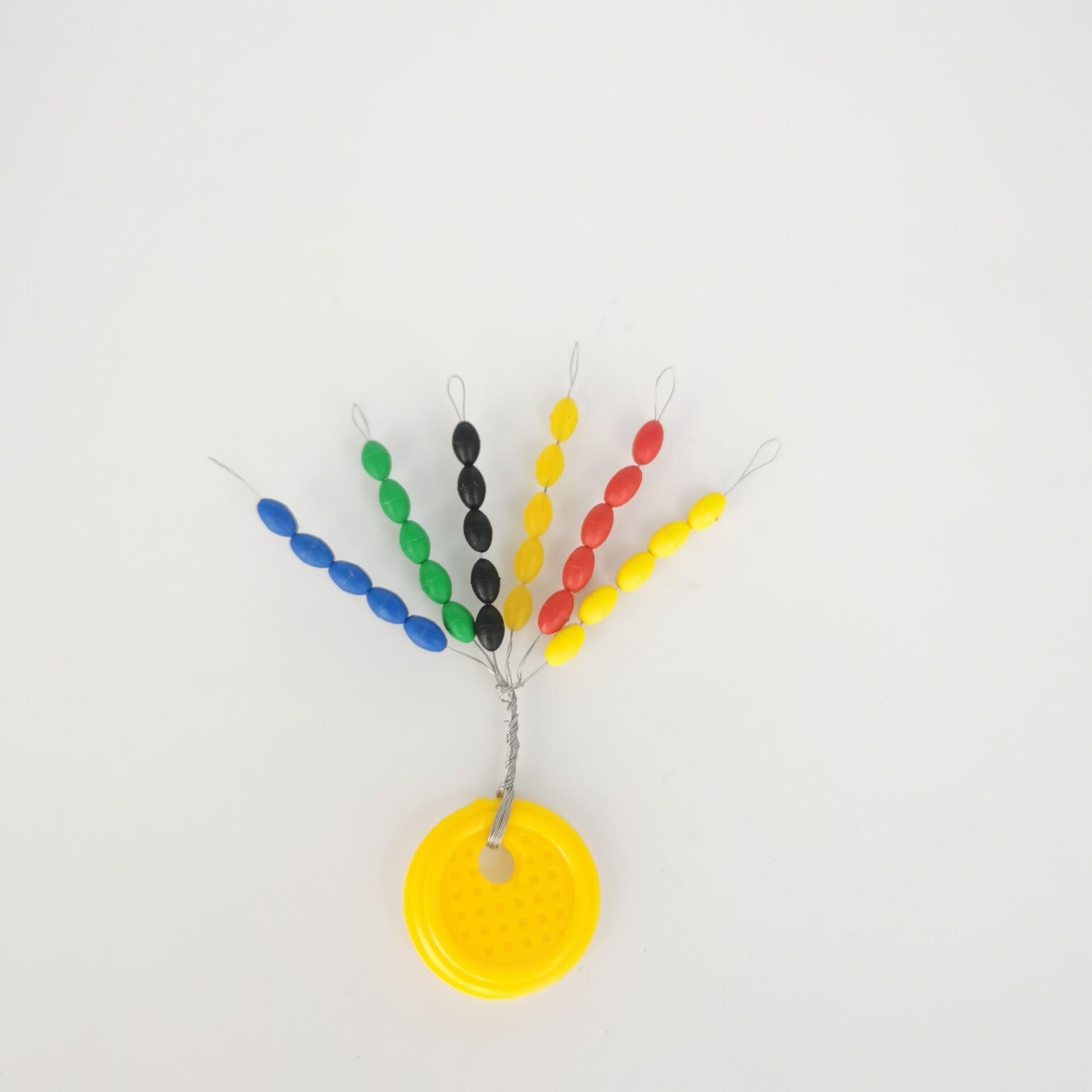 

Fishing Bobber Stoppers 30-In-1 Float Stops Colorful Oval Fishing Bobber Space Beans for Rigging Float Positioning, Sizes S, M, L S