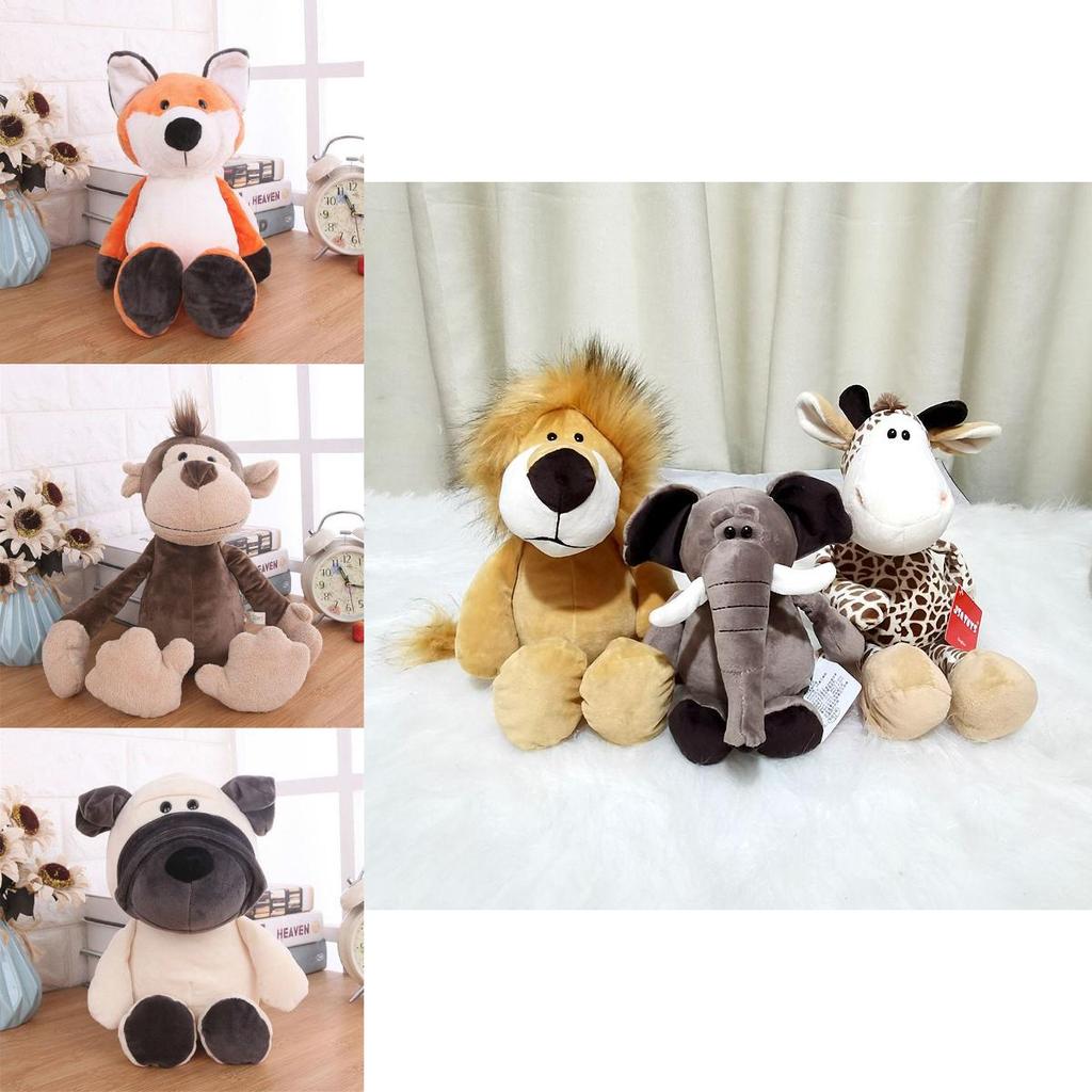 Jungle Animal Plush Toy Adorable Pp Cotton Stuffed Doll For Kids Babies