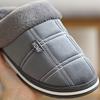 Men's Slippers Winter Sewing Suede Indoor Shoes For Male Gingham Plush Home Cozy Home Slippers Man