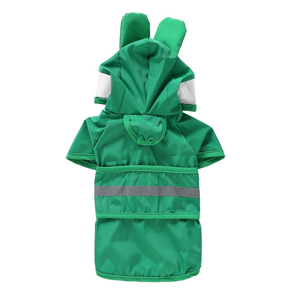 Cute Animal-shaped Raincoat Dog Clothes Summer Waterproof Not Blocking the Line of Sight Reflective Strip Dog Raincoat